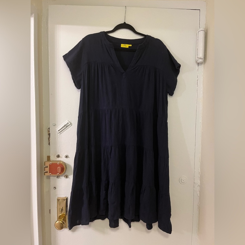 Cap sleeve navy Roller Rabbit Dress